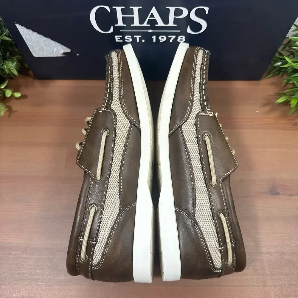 Chaps Men's‎ Kanas Brown Boat Shoes Size 8